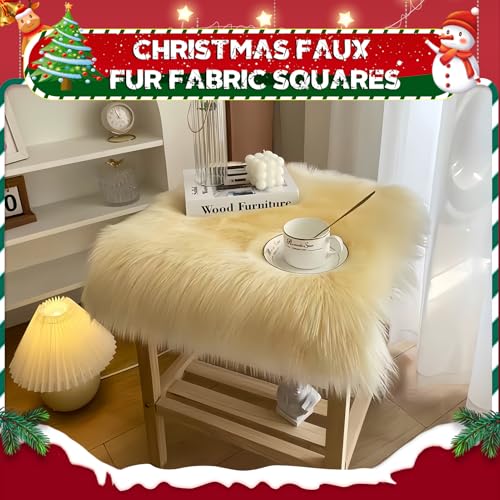White Long Pile Faux Fur Faux Plush Muffler Scarf Dolls Jewelleries Displaying Backdrop Product Photo Backdrop, Great for Nail Art, Cushion Fluffy (Beige 0.5M) - color: Beige, size: 20''x65''