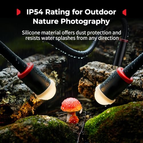 SmallRig RM 03 Macro Photography LED Light, Adjustable Beam Angle, 5 Colors CRI95 TLCI92, Bendy Light for Camera with Cold Shoe Adapter, Clamp, Diffuser, Spotlight, Barndoor, Gobos, IP54 Rating - 5480 - color: RGB
