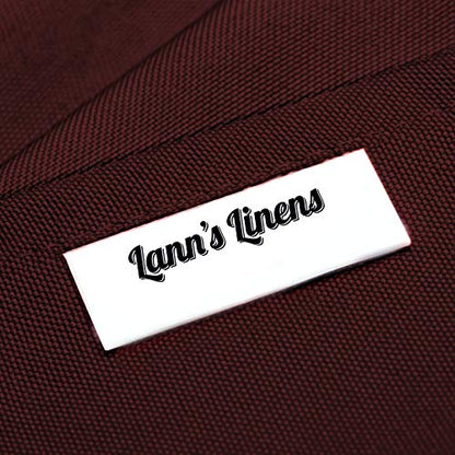 Lann's Linens - 90" Round Premium Tablecloth for Wedding/Banquet/Restaurant - Polyester Fabric Table Cloth - Burgundy - color: Burgundy, size: 90" (Round)