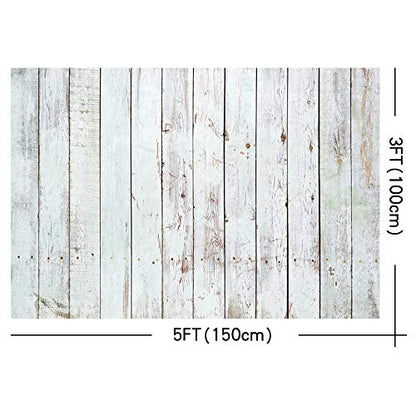 White Wood Photo Photography Backdrop,Yeele 5x3ft Vinyl Grey Wooden Floor Rustic Faux Wall Texture Background,Baby Shower Birthday Party Cake Table Decoration Banner Newborn Kids Portrait Photoshoot - size: 5x3ft