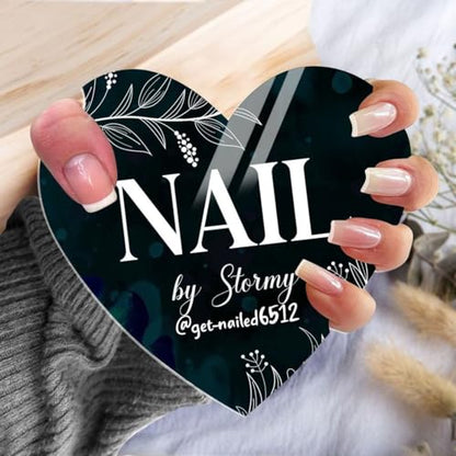 Personalised Manicurist Disc, 4'' Advertising Tool and Photo Prop for Nail Artists, Salons - Customized Acrylic Plate (Style 11) - color: Style 11