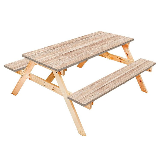 Old Hardwood Floor Texture Plank Print Picnic Table Cover with Bench Covers Camping Essentials Folding Outdoor Table Cloth Gift for Camping and Hiking Lovers - color: Wooden Texture04