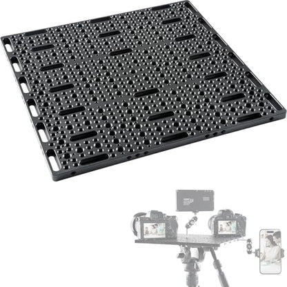 INNOREL CP3030 Multi-Functional Cheese Plate with 1/4" & 3/8" Threads, Mounting Cheese Plate for Expansion Mounting Switching Cheeseplate Square Base Camera Easy Plate(11.8" x 11.8" x0.39") - size: CP3030