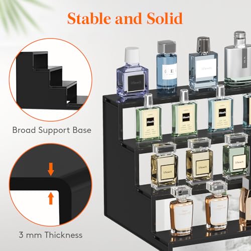 Lifewit Perfume Organizer, Bedroom Decor, Cologne Cupcake Stand, Tool-Free Assembly, Makeup Display Shelf for Vanity Bathroom Counter Storage, Black, 30 cm/12", 1 Pcs - color: Black, size: 12 Inch,1 Pcs