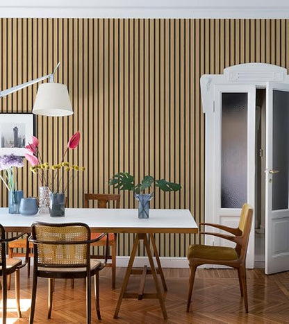 myforHD Wallpaper Peel and Stick Wood Grating Stripe Self-Adhesive Wallpaper Faux Wood Contact Paper Wood Slats Self Adhesive Wall Paper PVC Vinyl Film Removable Waterproof 17.3" x 393" - color: Wood F, size: 17.3" x 393.7"