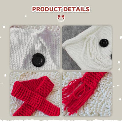 Newborn Christmas Photo Shoot Set Fashion Knitted Clothes baby Photography Prop - color: White