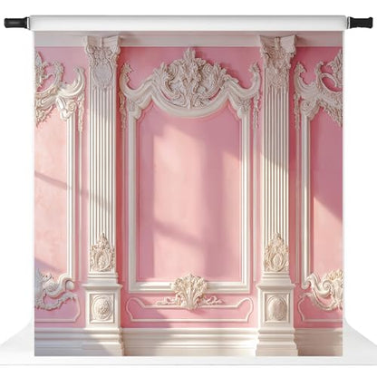 Kate Pink Interior Backdrops for Photography Classic Wall Photo Backdrop European Style Photo Studio Props, 10x10ft - size: 10x10ft