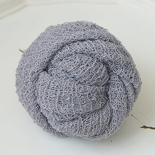 Zeroest Newborn Photo Prop Stretch Knit Wrap for Baby Photography Newborn Photoshoot Outfits Boys Girls Posing Blanket (Light Grey) - color: Light Grey