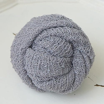 Zeroest Newborn Photo Prop Stretch Knit Wrap for Baby Photography Newborn Photoshoot Outfits Boys Girls Posing Blanket (Light Grey) - color: Light Grey