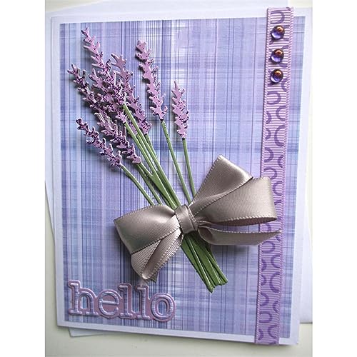 Scrapbooking Die-Cuts for Card Making, Christmas Metal Cutting Dies, Paper Craft Punch Template, Background Embossing Stencils, DIY Album Décor (Lavender-12.5x6.7cm) - color: Lavender-12.5x6.7cm