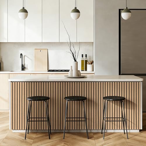 myforHD Wallpaper Peel and Stick Wood Grating Stripe Self-Adhesive Wallpaper Faux Wood Contact Paper Wood Slats Self Adhesive Wall Paper PVC Vinyl Film Removable Waterproof 17.3" x 393" - color: Wood E, size: 17.3" x 393.7"