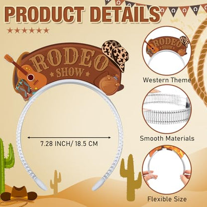 Blosssound 16 Pieces Western Headbands Wild West Cowboy Party Favors Decorations for Western Birthday Party Supplies Accessories - style: Western
