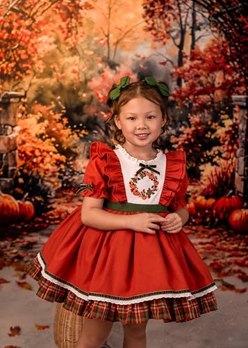 Kate Autumn Stone Arch Backdrops Pumpkin Photo Backdrop Fall Leaves Scenery Photography Backdrops for Seasonal Party Photo Studio Props, 10x8ft - size: 10x8ft