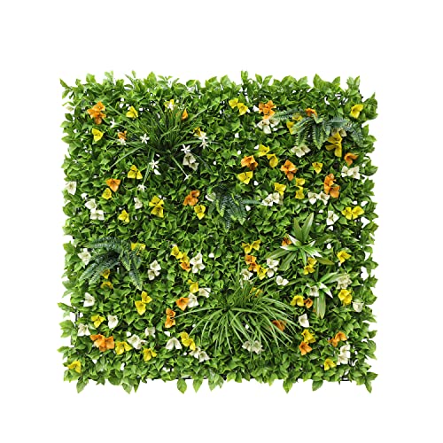 Artificial Grass Wall Panels 40"x40"-6Packs Greenery Backdrop Faux Boxwood Panel Fake Hedge for Garden Wedding Décor Outdoor Green Privacy Fence, 06 Mixed - color: #06Mixed4040, size: 40"x40"