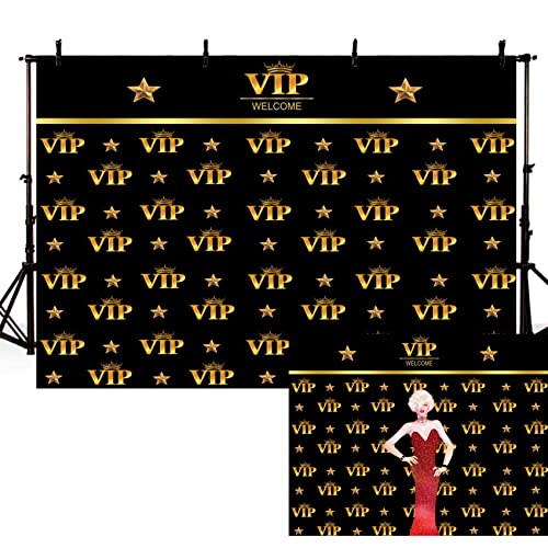 8x6FT VIP Photography Backdrop Red Carpet Event Backdrop for Star Catwalks Stage Photography Background Cine Film Show Booth Celebrity Activity Portrait Party Banner Wallpaper - size: 8x6ft