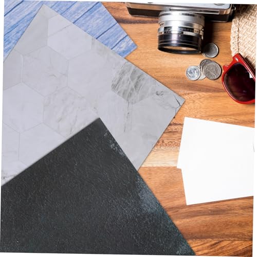 TEHAUX Photo Backdrop Boards Set 15pcs Marble Cement Wood Patterns Photography Background Kit for Product Photography, Food Jewelry Flat Lay Props with Carry Bag and Clips