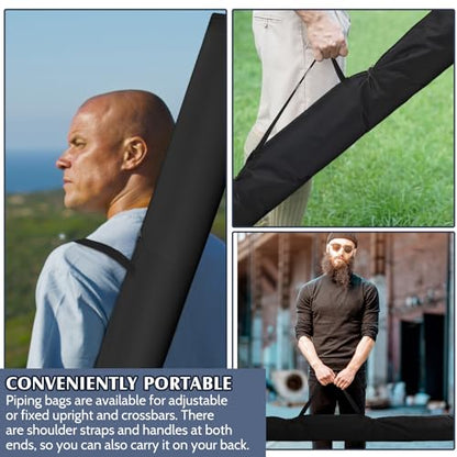 8 ft Pipe and Pole Drape Carrying Bag Portable Backdrop Stand Pipe Black Backdrop Carrying Bag Package Upright Crossbar Pole Package for Drape Kits