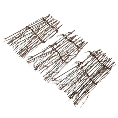 Fence Sushi Plate Decor 3pcs Handmade Woven Japanese Sashimi Decoration 11x23cm for Sushi Presentation and Food Photography