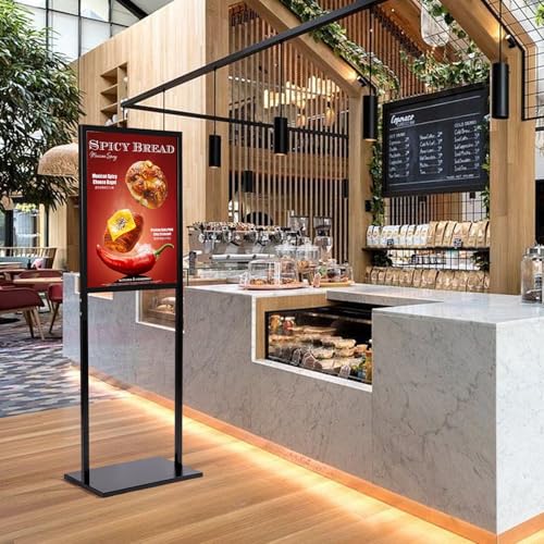 Sign Holder Stand, heavy Duty Pedestal poster stand for display,22×28 inch slide-in double sided banner poster sign holder floor stand for indoor Display (22×28)