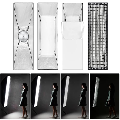Godox 30x120cm Strip Softbox Quick Release, UL 11.8"x47" Honeycomb Grid Soft Box Bowens Mount with Diffusers/Diffuser Plate for Portrait Photgraphy Studio Monolight Video Lighting, Streaming - size: UL-30x120cm