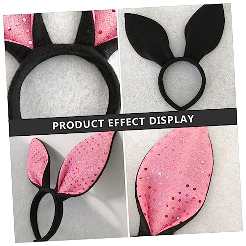 VICASKY 1pc Easter Boy Girl Ear Headband Party Hair Accessory for Girls for Easter Celebrations and Photo Props Fun and Adorable Design and Black
