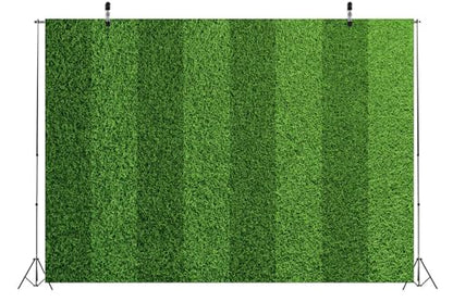 BELECO 15x10ft Fabric Green Grass Lawn Backdrop Football Stadium Soccer Field Sports Game Lawn Background for Party Decorations Photo Studio Props - size: 15x10FT