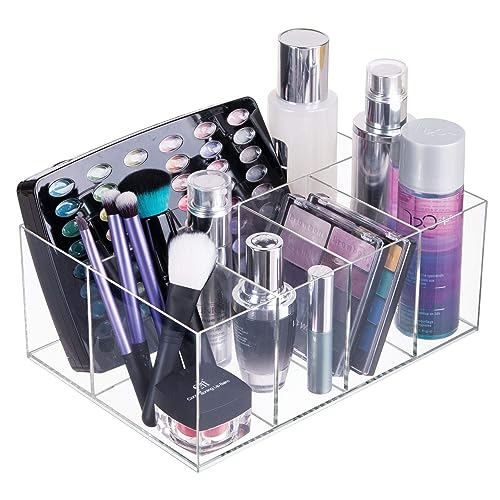 iDesign 5-Section Divided Vanity Organizer for Cosmetic Storage - Clear - size: (Pack of 1)