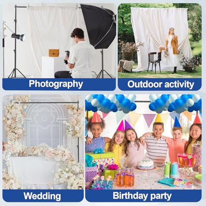 12 x 10ft Photo Video Studio Heavy Duty Backdrop Stand, Adjustable Photography Background Support Systemt Kit with Shock-Proof Spring, Carrying Bag, 6 Clamps - size: 10×12ft