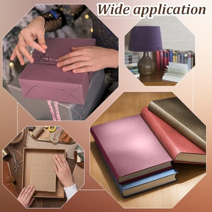 CRASPIRE 51x11.8 Inch Dark Reddish Purple Book Cloth Paper Backed for Book Cover Binding Weave Linen Fabric Surface Protector Book Binding Cloth for Adult Scrapbooking Album DIY Crafts - color: Dark Red Purple