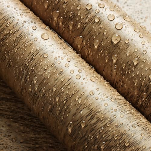 Erfoni Wood Contact Paper Faux Wood Peel and Stick Wallpaper 17.7inch x 78.7inch Brown Wallpaper Peel and Stick Vinyl Wrap for Countertop Wood Grain Wood Self Adhesive Wall Paper - color: Brown Wood, size: 17.7" x 78.7"