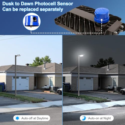 240W LED Parking Lot Light Trunnion Mount Dusk to Dawn 5000K Led Parking Lot Lights Outdoor Area Commercial Security IP65 Waterproof 100-277V 36000LM - size: 240W Trunnion Mount