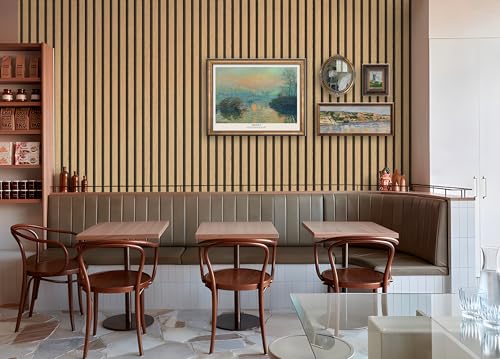 myforHD Wallpaper Peel and Stick Wood Grating Stripe Self-Adhesive Wallpaper Faux Wood Contact Paper Wood Slats Self Adhesive Wall Paper PVC Vinyl Film Removable Waterproof 17.3" x 118" - color: Wood F, size: 17.3" x 118.1"
