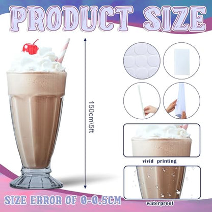 Jetec 5 Feet Chocolate Milk Shake Cardboard Cutout Stand up Life Size Ice Cream Candy Land Party Decoration Photo Props Backdrop Standup for Summer Pool Beach Baby Shower Wedding Birthday Party Supply - size: 5 feet, style: Chocolate Milk Shake