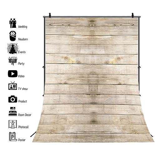 AOFOTO 5x7ft Wood Grain Wall Photography Backgrounds Artistic Backdrops Hardwood Floors Kid Baby Toddler Newborn Girl Boy Adult Man Portrait Nostalgic Photo Shoot Studio Props Video - size: 5x7ft