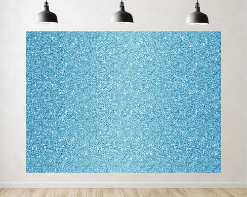 Trykid 8x8ft Light Blue Glitter Backdrop Shimmering Surface Luxe Finish Dazzling Texture Photography Background Wedding Event Party Decoration Photo Booth Prop Fabric - size: 8x8ft