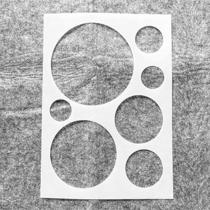 TIAMECH A4 Reusable Round Geometric Stencil for Painting - Circle Student Drawing Layering Template, DIY Wall Art, Wood Furniture, Scrapbook & Crafts (8.3x11.7inch) - style: Geometry Round