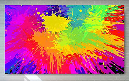 Colorful Graffiti Splatter Backdrop, Vinyl 18x10ft Abstract Paint Splash Photo Backdrop Hip Hop Theme Birthday Talent Show Baby Shower Prom Carnival Backdrops for Photoshoot Photo Studio Props - size: 18x10ft