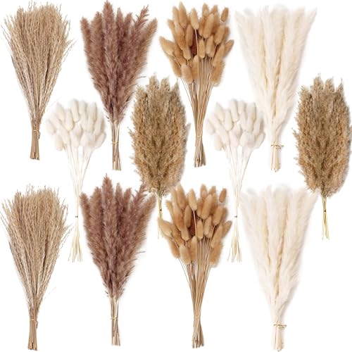 240 PCS Dried Flower Bouquet – Pampas Grass, Floral Decor for Home, Wedding, and Boho Style | Perfect for Vases, Fall, Spring, Summer, and Winter Arrangements - size: 240pcs