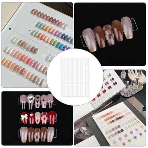 10 Sheets Double Sided Nail Tape Double Sided Tape for Press on Nails Adhesive Clear Mounting Tape for Nail Packaging Nail Design Salon Supplies Colors Designs Showcase
