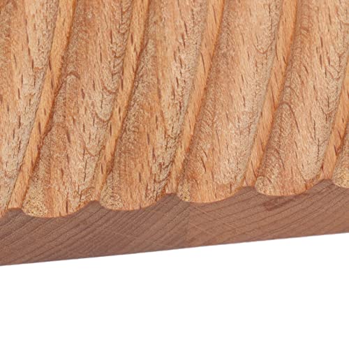 Wooden Bread Dessert Tray, Multifunction Serving Tray, Natural Beech Wood Geometric Snack Plate with Smooth Edges for Home Kitchen, Parties and Food Photography (water ripple shape) - size: 15.7"L x 7.1"W