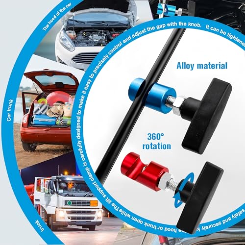 2pcs Bestgle Hood Strut Holder, Anti-Slip Car Hood Struts Lift Support Clamps Automotive Hood Prop Tool（Dia 0.43inch）