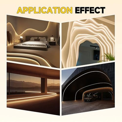 10-Pack Bendable LED Channel, 3.3ft/1M Flexible Aluminum LED Strip Channel with Frosted White Diffuser Cover, Recessed Mount LED Light Track for 12.5mm Wide Tape Light, Curved Wall, Ceiling, Cabinet - color: Silver Aluminum + White Cover, size: 3.3FT/10P/
