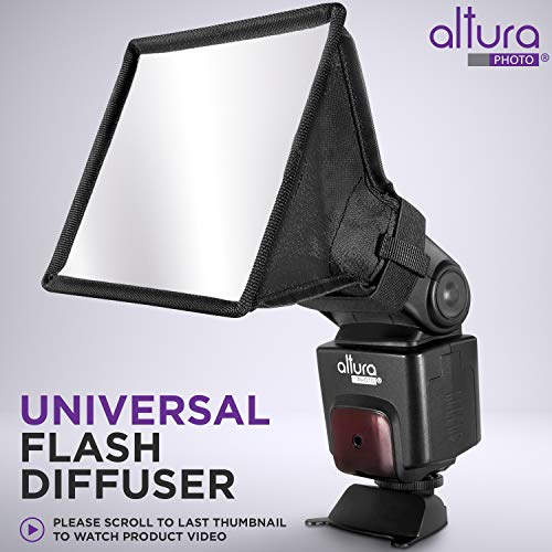 (3 Pack) Flash Diffuser Light Softbox by Altura Photo (Universal, Collapsible with Storage Pouch) for Canon, Yongnuo and Nikon Speedlight - size: 6x5", 9x7", 11x8"