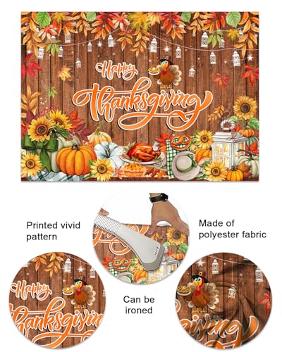 Mocsicka Fall Thanksgiving Backdrop Banners for Wall - Backdrops for Photography - Pumpkin Wall Decorations Indoor (6x4ft (72x48 inch)) - size: 6x4ft (72x48 inch)