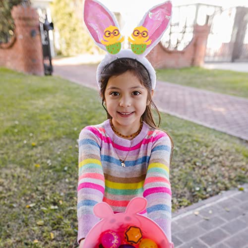 Abaodam 5pcs Happy Easter Headbands Easter Themed Hair Rabbit Chick Carrot Boppers Bunny Headwear Party Hair Accessories for Girls
