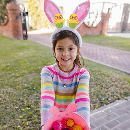 Abaodam 5pcs Happy Easter Headbands Easter Themed Hair Rabbit Chick Carrot Boppers Bunny Headwear Party Hair Accessories for Girls