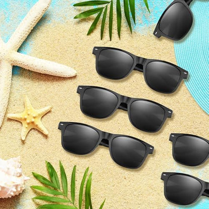 ASTARON Sunglasses Bulk, 6/12/24/48 Pack Sunglasses Party Favors for Summer Beach Pool Birthday Wedding Party Supplies - color: Black