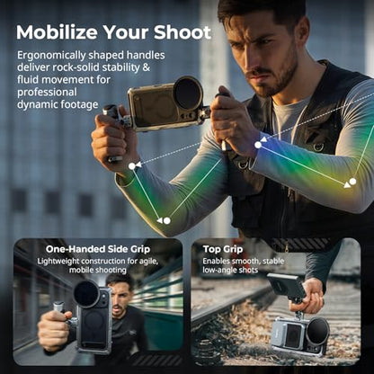 SmallRig Megatron Edition Dual Handheld Video Cage Kit for iPhone 17 Pro Max, Wireless Control Handle, Quick Release, Filmmaking & Live Streaming Kit with Case, Rotatable Handles, Lens Backplate-5584 - size: iPhone 17 Pro Max