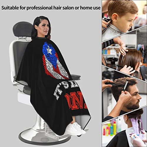 Puerto Rico Barber Cape With Adjustable Closure, Hairdressing Haircut Apron Barber Cover Gown For Hairdresser Styling Home - color: Puerto Rico