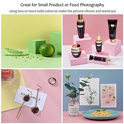 Selens 9Pcs 27x59 inch PVC Morandi Photography Background, Waterproof Tabletop Backdrop for Food Photograph Jewelry Cosmetics Makeup Small Product Props Photo Shoot